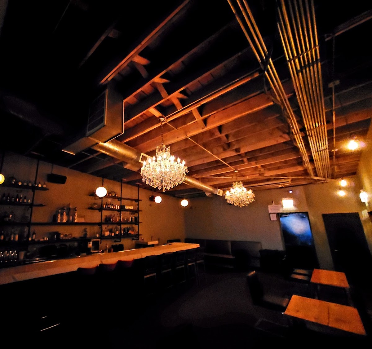 Inside Bluelight, a late-night bar in Roscoe Village, Chicago